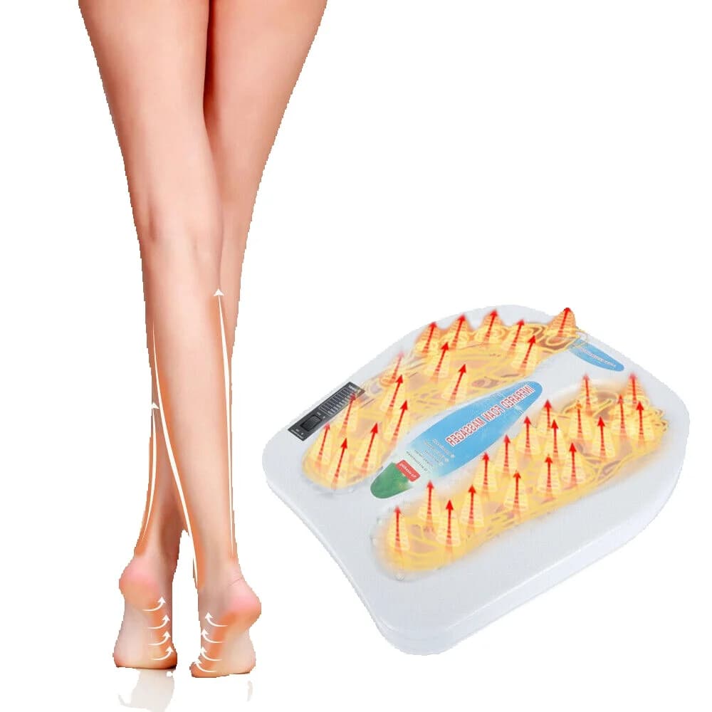 Masseur pour les pieds et les jambes avec vibration pour la circulation, comprend une fonction de chauffage et 9 modes