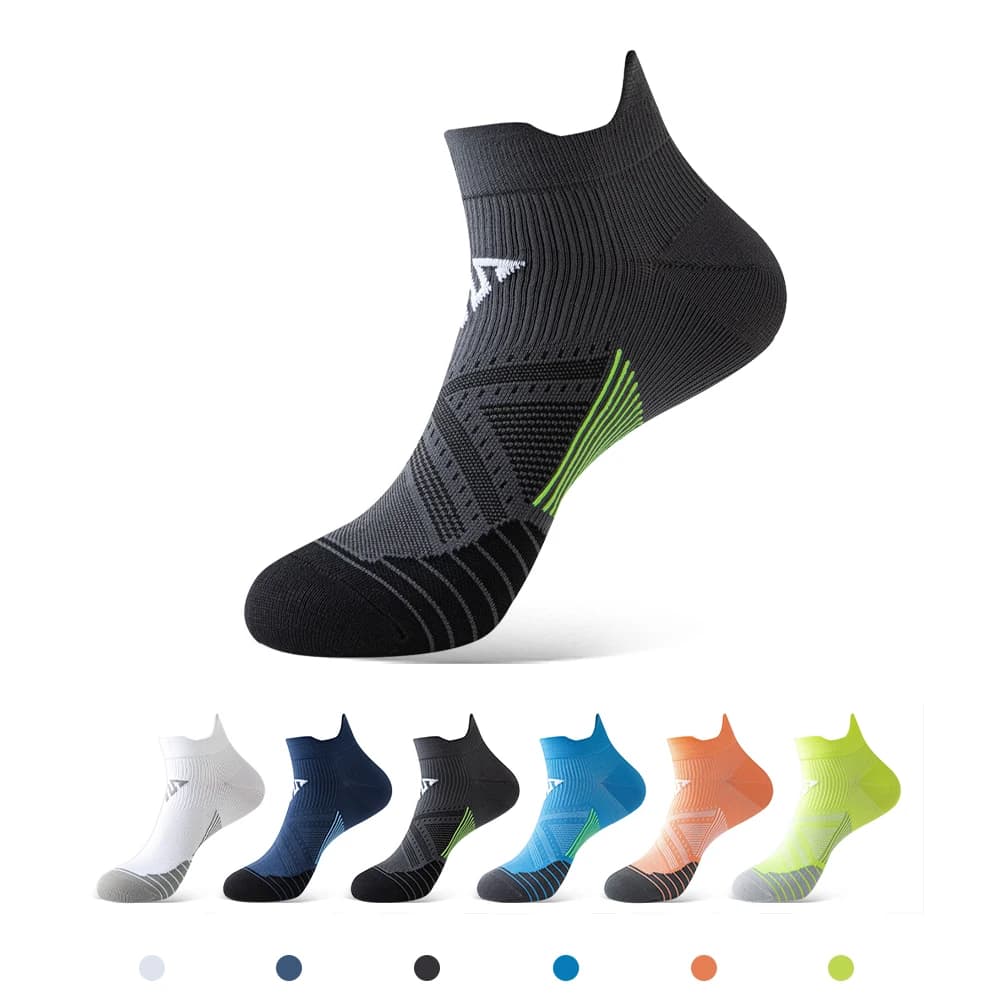 Chaussettes de course unisexes respirantes, à séchage rapide, anti-ampoules, anti-humidité, avec soutien de la voûte plantaire, chaussettes de