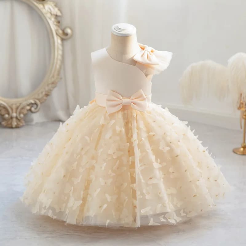 Robe de princesse en tulle à sequins pour filles, robe de bébé, papillon, fête d'anniversaire, fleur, Noël, nouvel an, soirée, nouveau, 0-6T