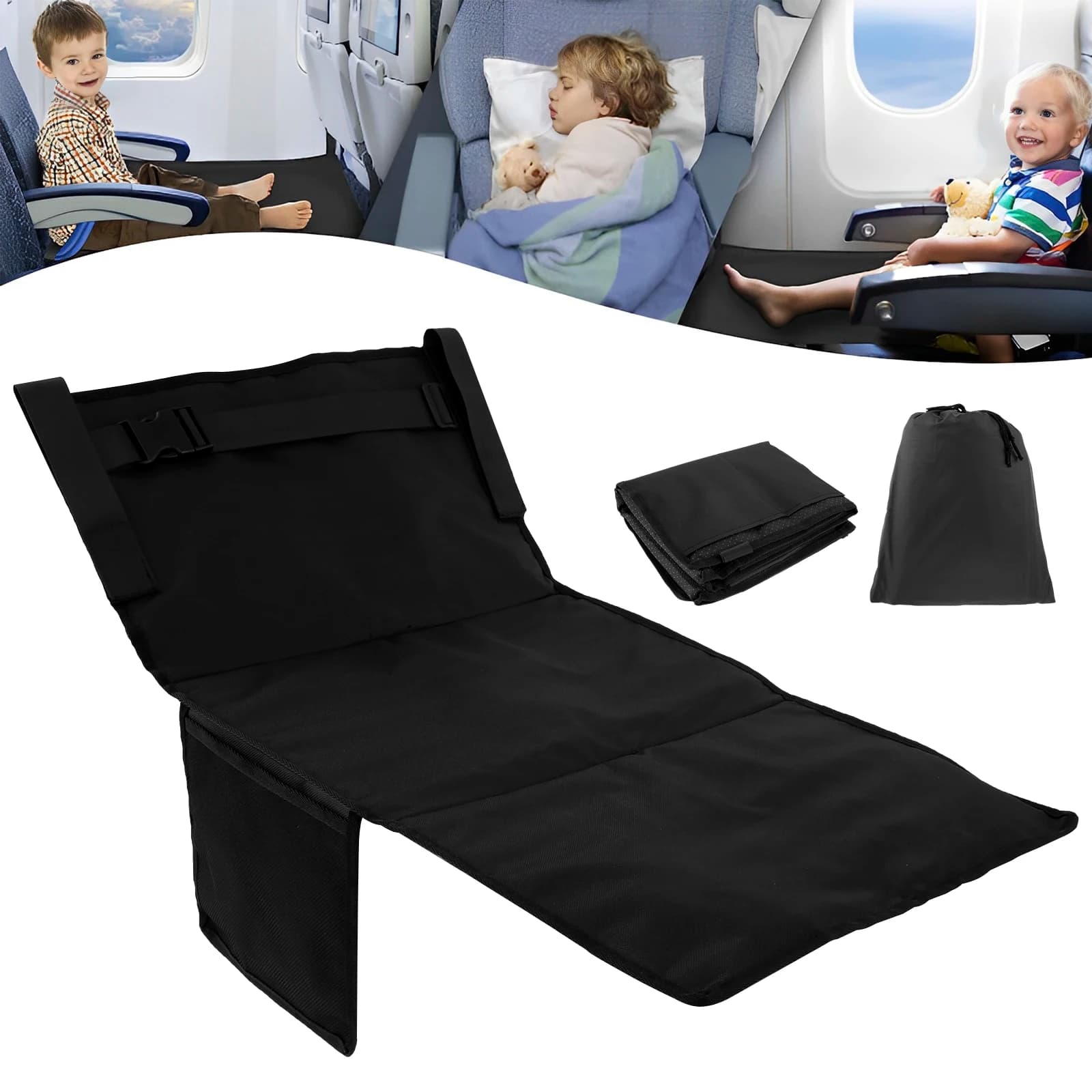 Lit d'avion de voyage pour pédales de bébé, repose-pieds Portable, hamac pour enfants, siège d'avion avec sac de rangement, repose-jambes