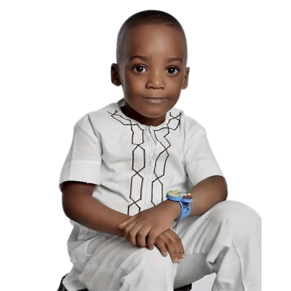 H & D-Ensemble 2 pièces chemise et pantalon pour garçon, tenue africaine pour enfants, broderie Dashiki, manches courtes, surintendant, robe