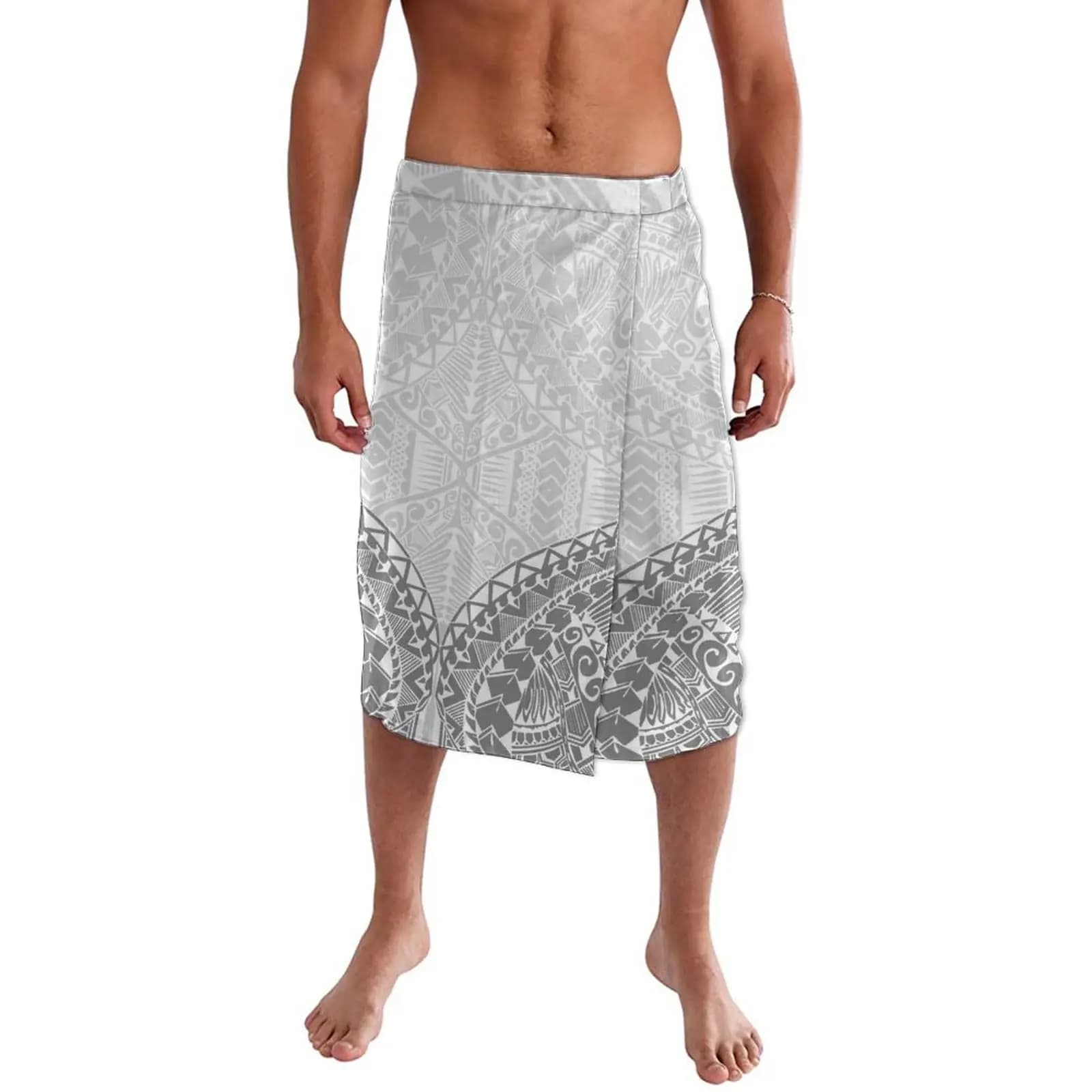 Vêtements de plage ethniques pour hommes, îles du Pacifique, Lavalava Ie Faitaga, nouveau design imprimé, coupe u, Samoa, Sarong