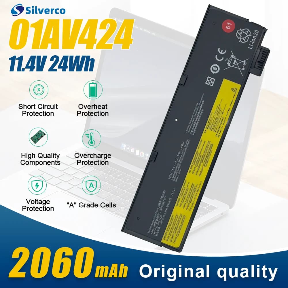 Batterie d'ordinateur portable 01AV424 72WH, pour Lenovo ThinkPad T470 T480 T570 T580 P51S P52S 01AV423 01AV425 01AV427