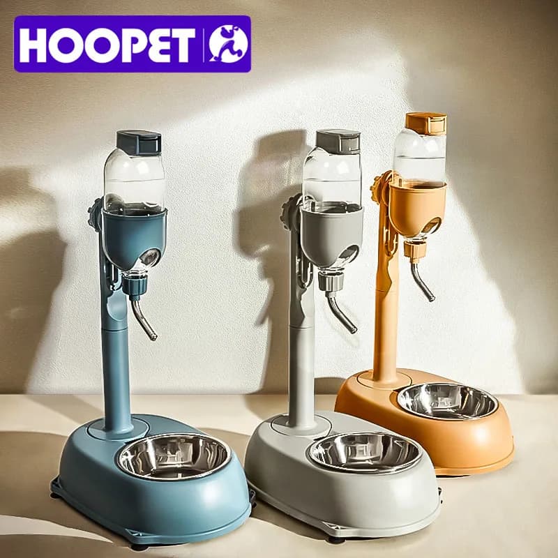 HOOPET distributeur automatique pour animaux de compagnie Anti-basculement bol pour chien bouteille d'eau potable mangeoire bouilloire suspendue