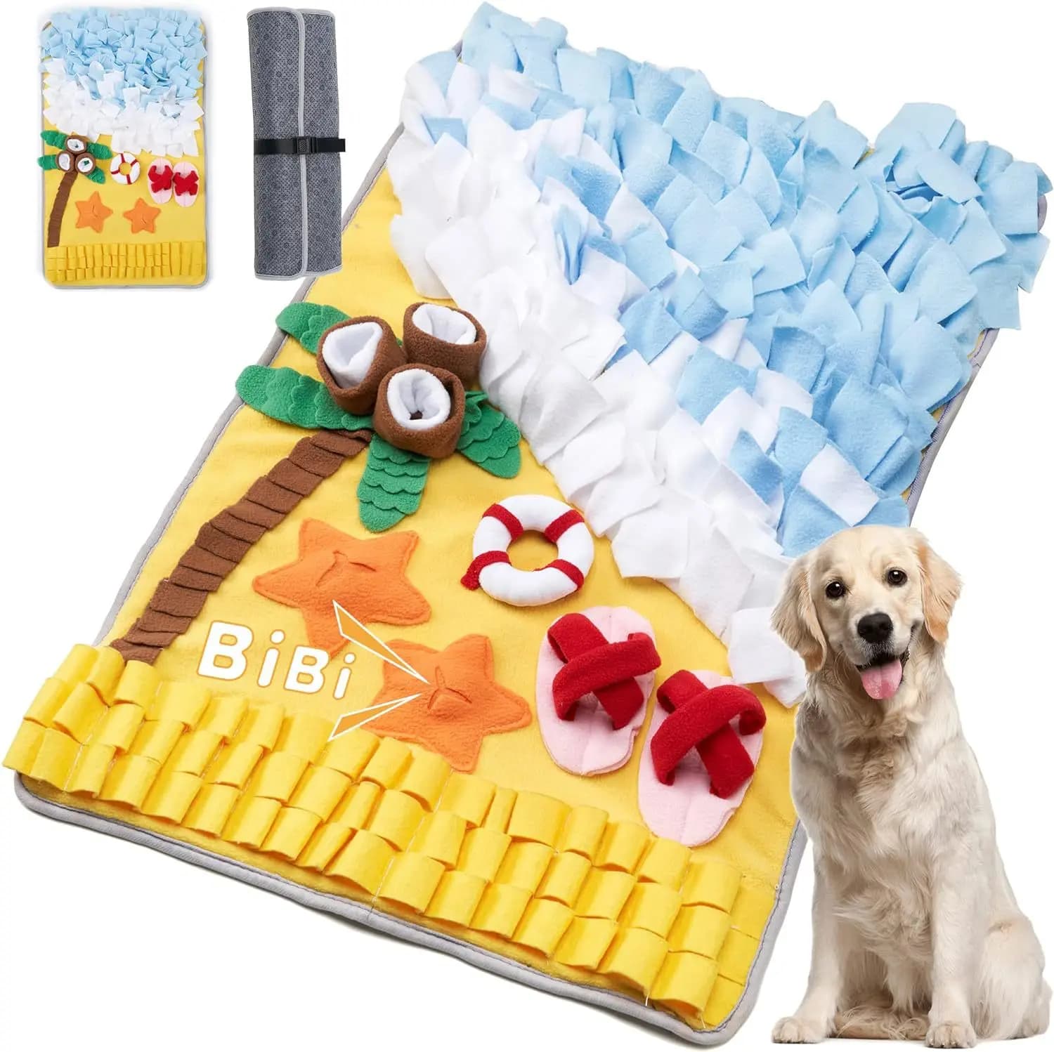 Nouveau tapis olfactif pour animaux de compagnie, couverture d'entraînement pour chiens avec nourriture cachée, anti-ennui, anti-étouffement, tapis