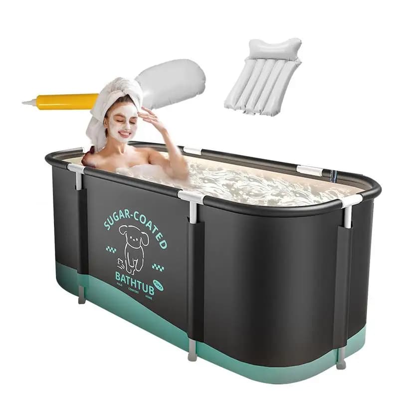 Baignoire Portable pour adultes, baignoire glacée épaisse à plusieurs couches, baignoire pliable, baignoire de trempage pour SPA familial pour