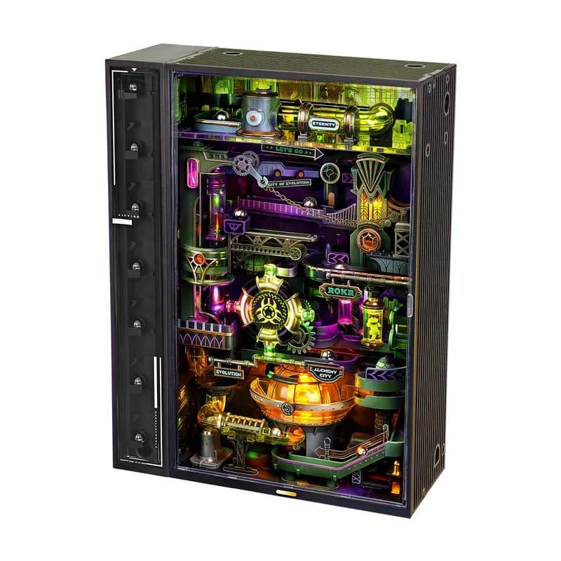 ROKR Puzzle 3D Alchemy City Marble Run 247 pièces, casse-tête, kit STEM, loisirs mécaniques DIY pour hommes, femmes, garçons et filles