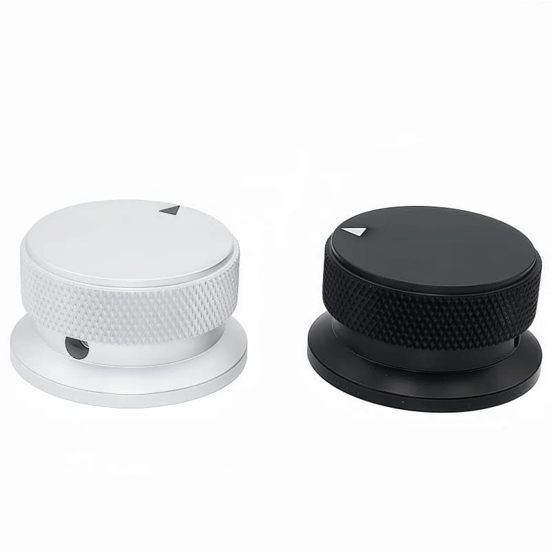 Potentiomètre de sablage en alliage d'aluminium 38x20mm, 1 pièce, bouton de commutation, four, appareil électrique, amplificateur Audio, capuchons