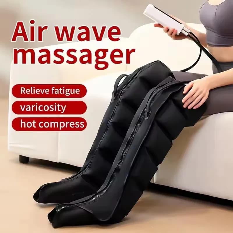 Massage des jambes à compression d'air, 6 bottes pneumatiques à airbag, utilisées pour la circulation et la relaxation musculaire des jambes, pour