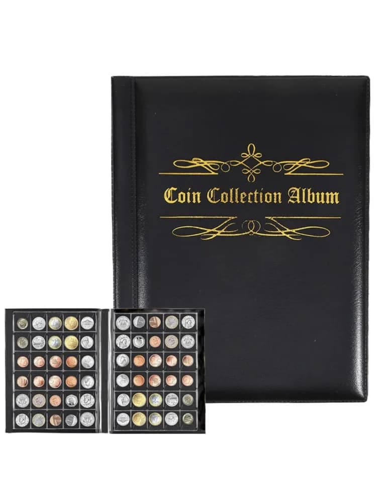 Organisateur de pièces de monnaie 480 unités, album commémoratif, livre de collection, rangement pratique, présentoir pour collectionneurs