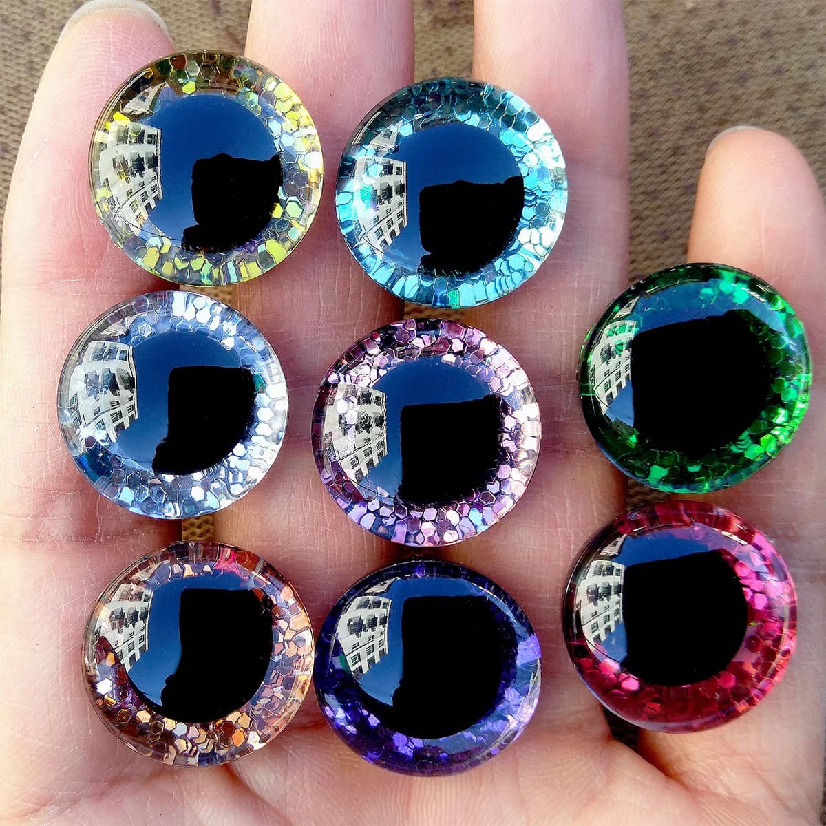 Yeux de sécurité de haute qualité pour jouets au crochet Amigurumi, 20 pièces, 18/20/25/30/35mm