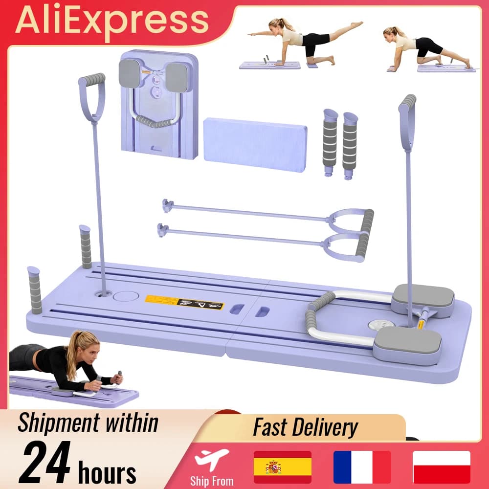 Planche de Pilates pliable, entraîneur de Fitness complet du corps avec rebond automatique, équipement d'exercice multifonctionnel pour planche