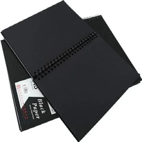 Grand livre de cartes noires A4, 120 Pages, papier de carte noire, Page intérieure, bobine, Graffiti, Album Photo A3, bricolage, carnet de croquis