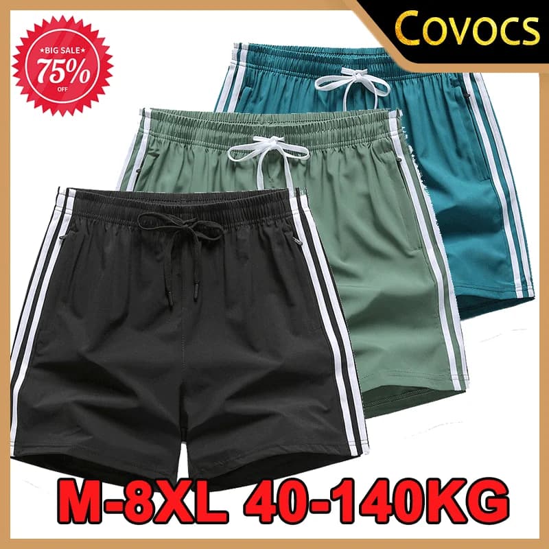 M-8XL Shorts d'été pour homme grande taille 40 kg-140 kg mode pantalons courts décontractés grande taille hommes garçons natation Fitness