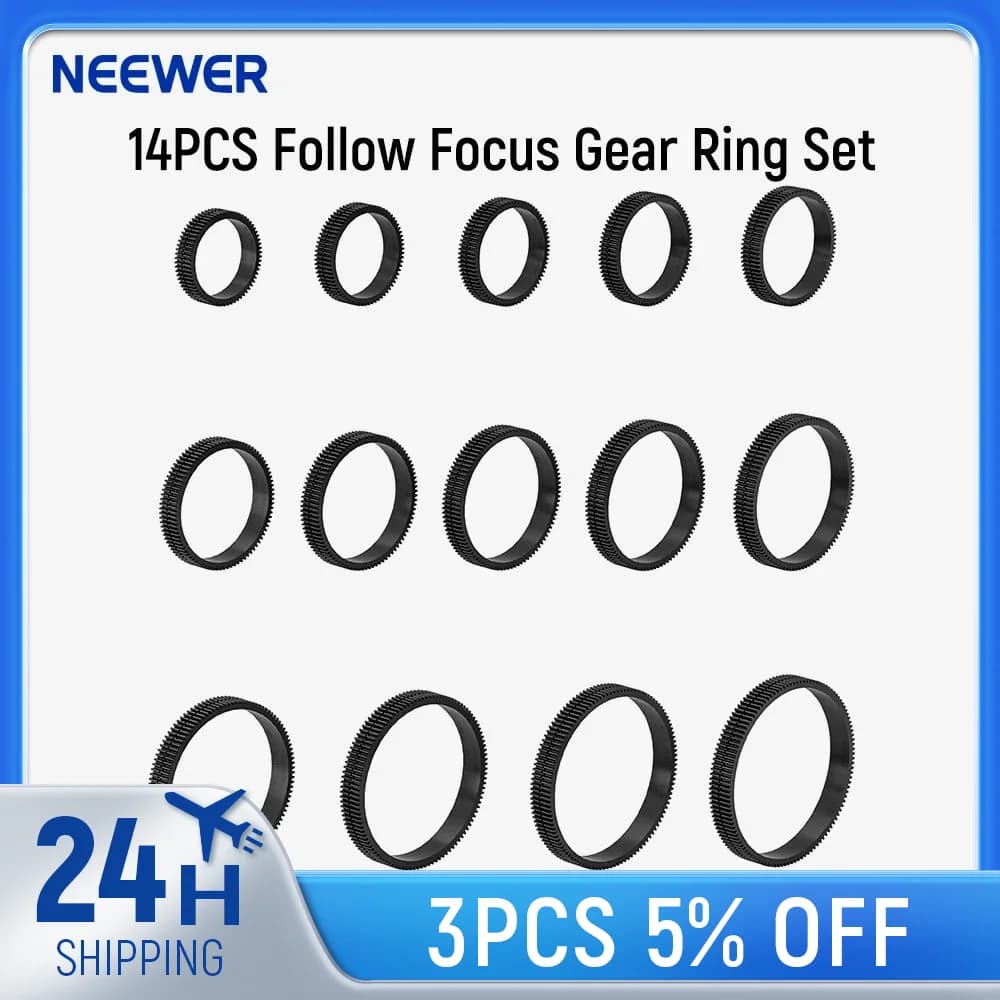 NEEpacks-Jeu de matiques de mise au point sans couture, 14 pièces, 0.8 MOD pour affér46,5-90mm, mise au point pour objectif IL Sony Nikon Fujifilm