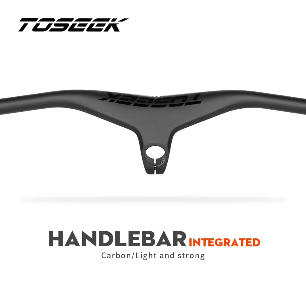 Guidon et tige TOSEEK vtt 28.6mm-17 degrés guidon intégré en carbone pour VTT 660 ~ 80070/80/90/100mm pièces de vélo