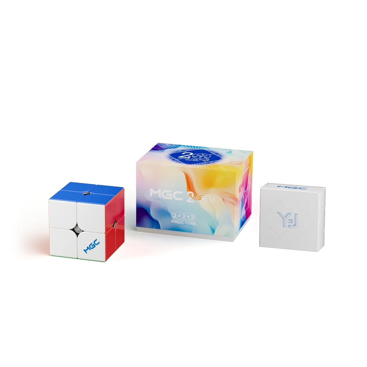 [JudyCube] YJ MGC2 Beta 2x2 Cube de vitesse magique magnétique sans autocollant Yongjun MGC Beta 2x2x2 jouets Fidget professionnels