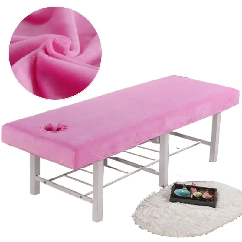 Housse de lit en velours épais, couvre-lit de beauté Simple, couverture de lit de Massage en cristal avec trou pour hôpital, hôtel, Salon de