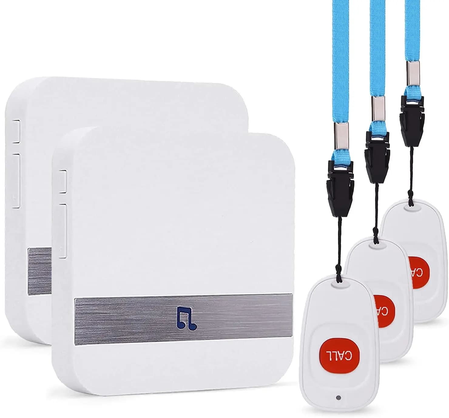 Sonnette d'appel de téléavertisseurs sans fil pour la surveillance des personnes âgées, bouton d'appel SOS portable pour les patients, système
