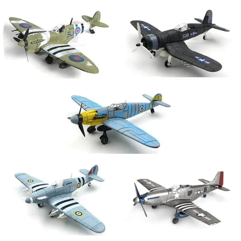 4D 1/48 WW II Fighter BF-109 Spitfire F4U ouragan P-51 assemblage Puzzle modèle avion militaire jouet