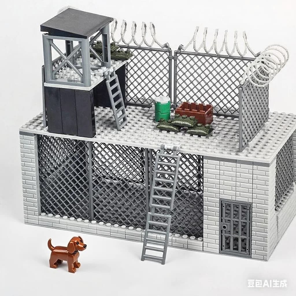 The Walking Dead – blocs de construction militaires en treillis métallique, Zombies, ville de Prison SWAT, figurines en briques, jouets éducatifs