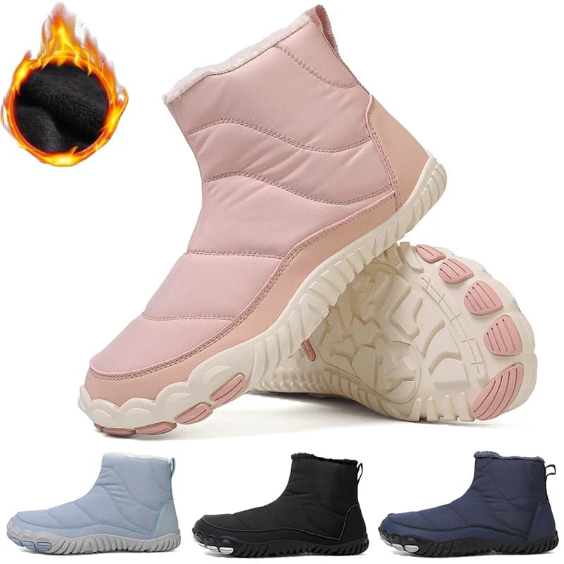 Bottes de neige pieds nus pour femmes/hommes, chaussures chaudes en fourrure, bottines minimalistes antidérapantes, chaussures thermiques en peluche,
