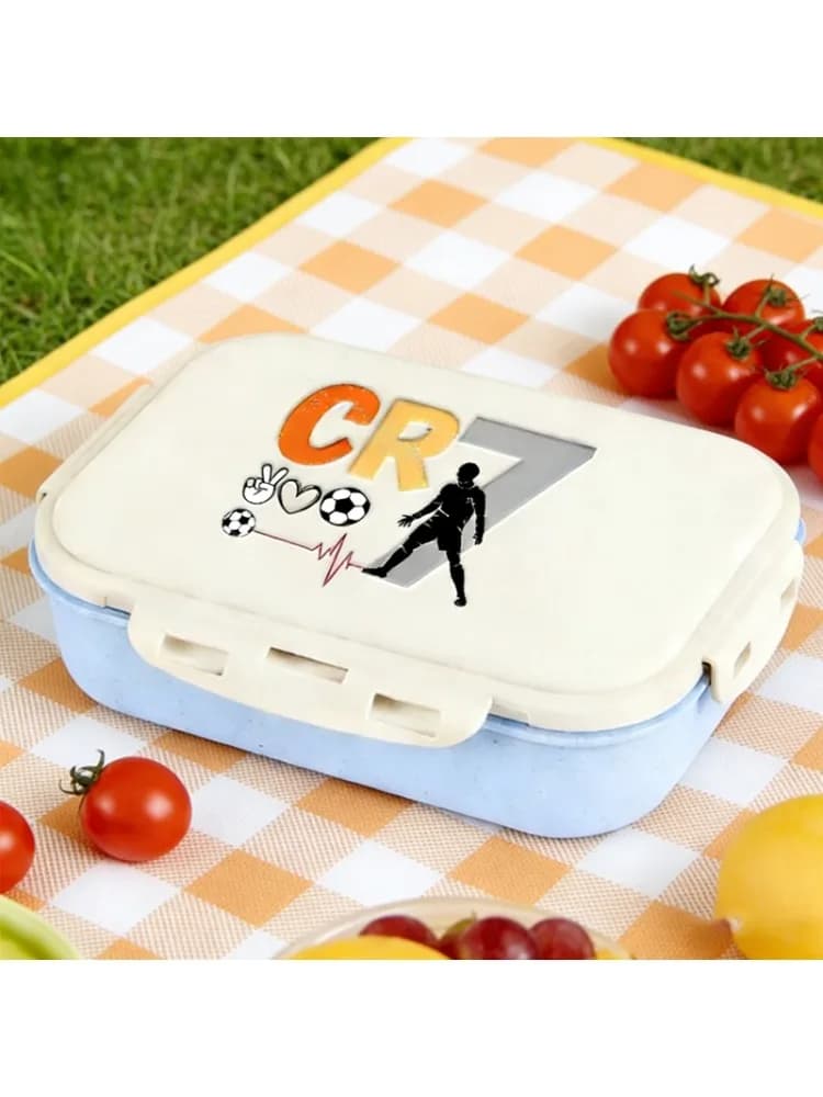 Boîte à lunch pour étudiants CR7, boîte à lunch pour garçons et filles, boîte à bento Cristiano Ronaldo, boîte à lunch pour la maison, le