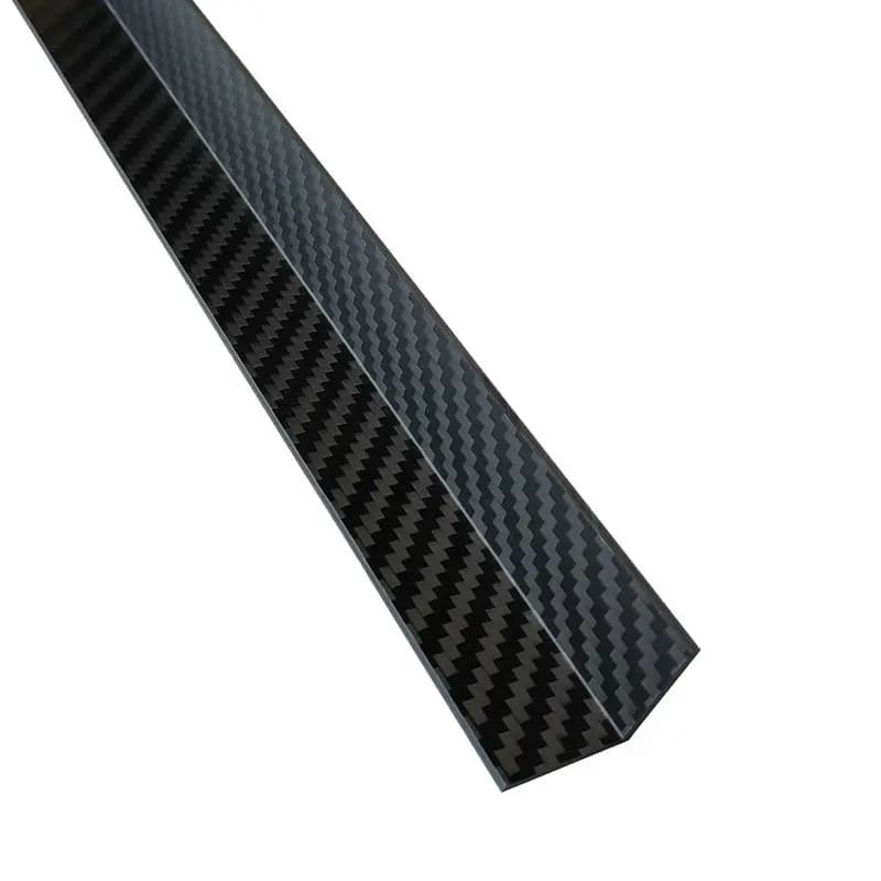 Surface mate en sergé, coin en Fiber de carbone 3K en forme de L, matériau 100% fibre de carbone, angle en fibre de carbone, livraison gratuite