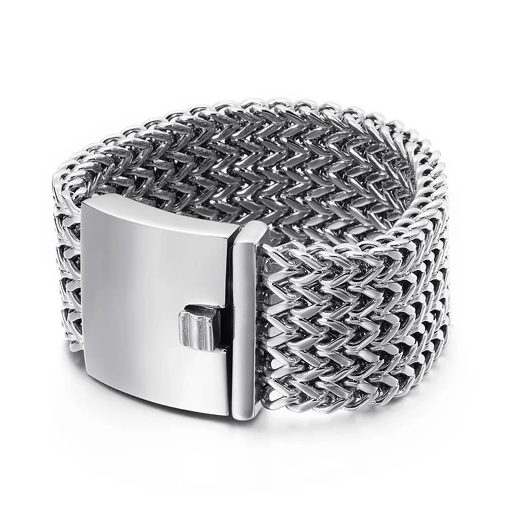 18/30mm lourd Punk hommes en acier inoxydable 316L Biker vélo lien chaîne Bracelets roche poli maille Bracelet Bracelet poignet bijoux