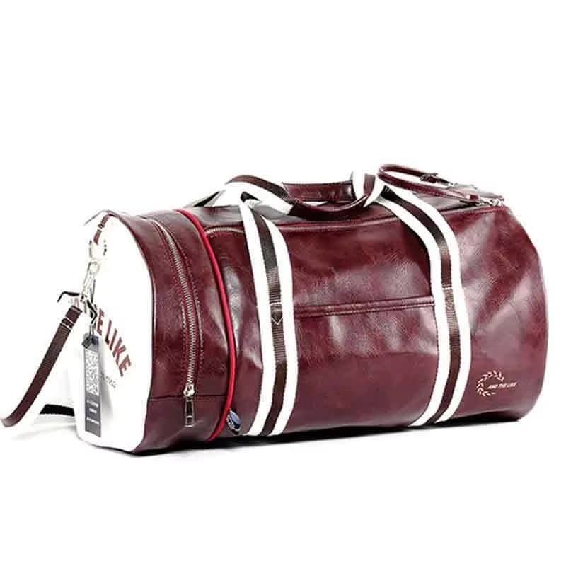 Sac de Sport en cuir imperméable pour femmes et hommes, sacs à bandoulière avec poche de rangement pour chaussures, entraînement physique, sac de