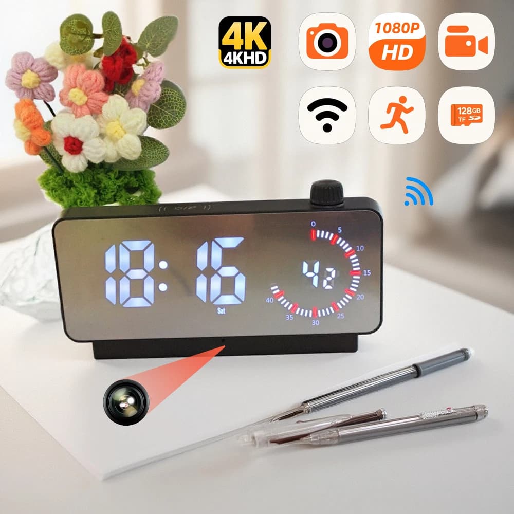Caméra mini-ventilateur WiFi HD 1080P nouvelle génération - Caméra de surveillance pour nounou, caméra sans fil 4K pour intérieur et bureau,