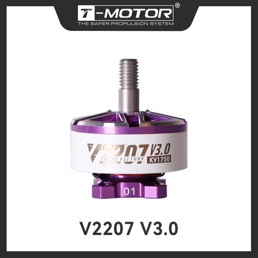 T-MOTOR T-HOBBY moteur sans brosse V2207 V3.0 5 "Motor de Drone de course Freestyle 4-6S KV1750 moteur sans brosse pour Drones FPV pièces de