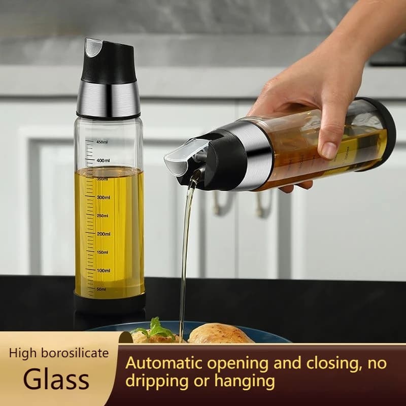 Y189 Ouverture automatique fermeture pot d'huile Cuisine Haute Température Pot D'huile En Verre Étanche sauce de soja vinaigre de sésame Bouteilles