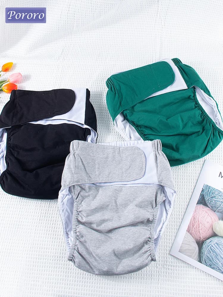 Culotte absorbante pour adulte, imperméable, lavable, réutilisable, en tissu, réglable, avec poche, pour les plus de 14 ans