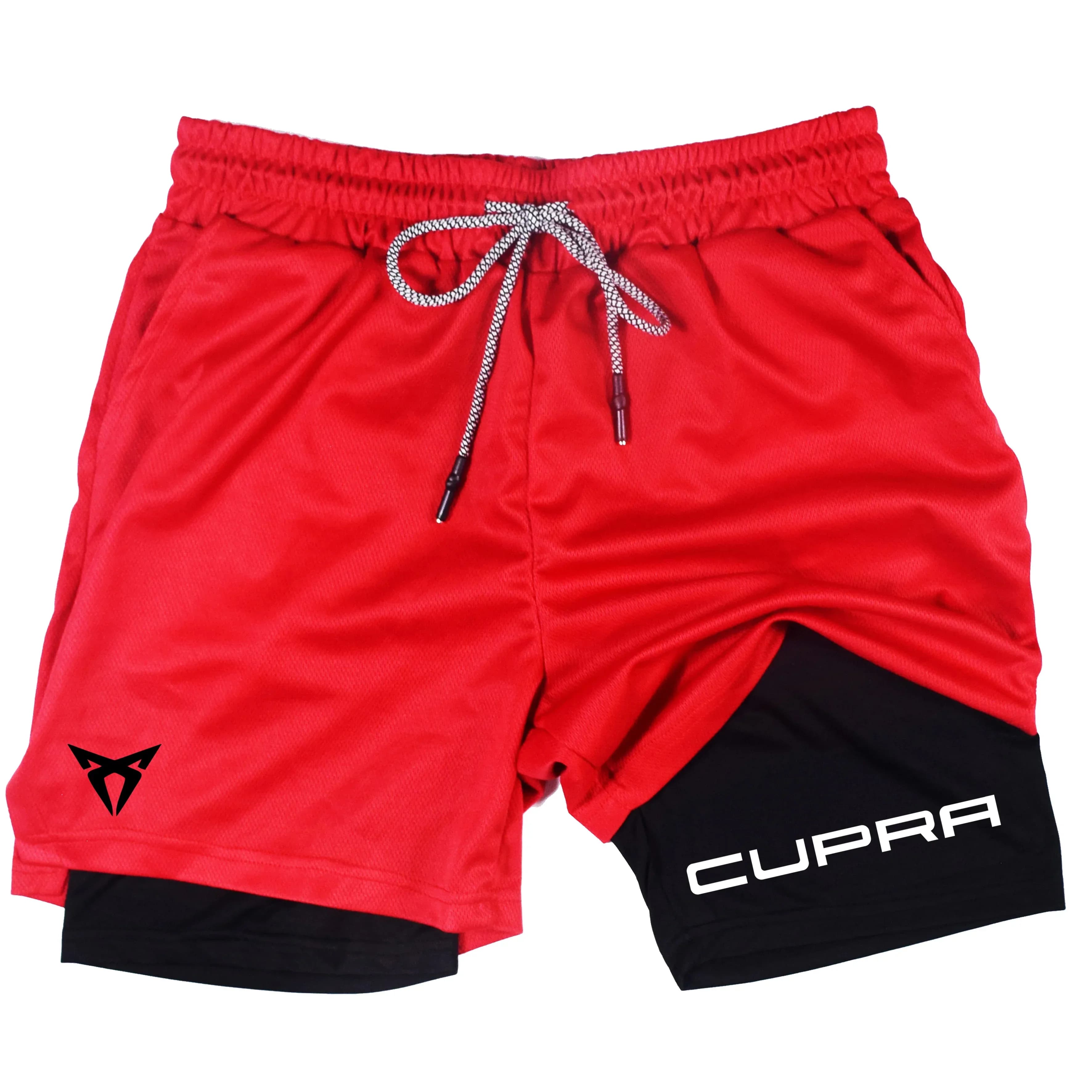 Short de sport deux en un pour hommes, double couche, respirant rapidement, décontracté, vêtements de sport de course d'été