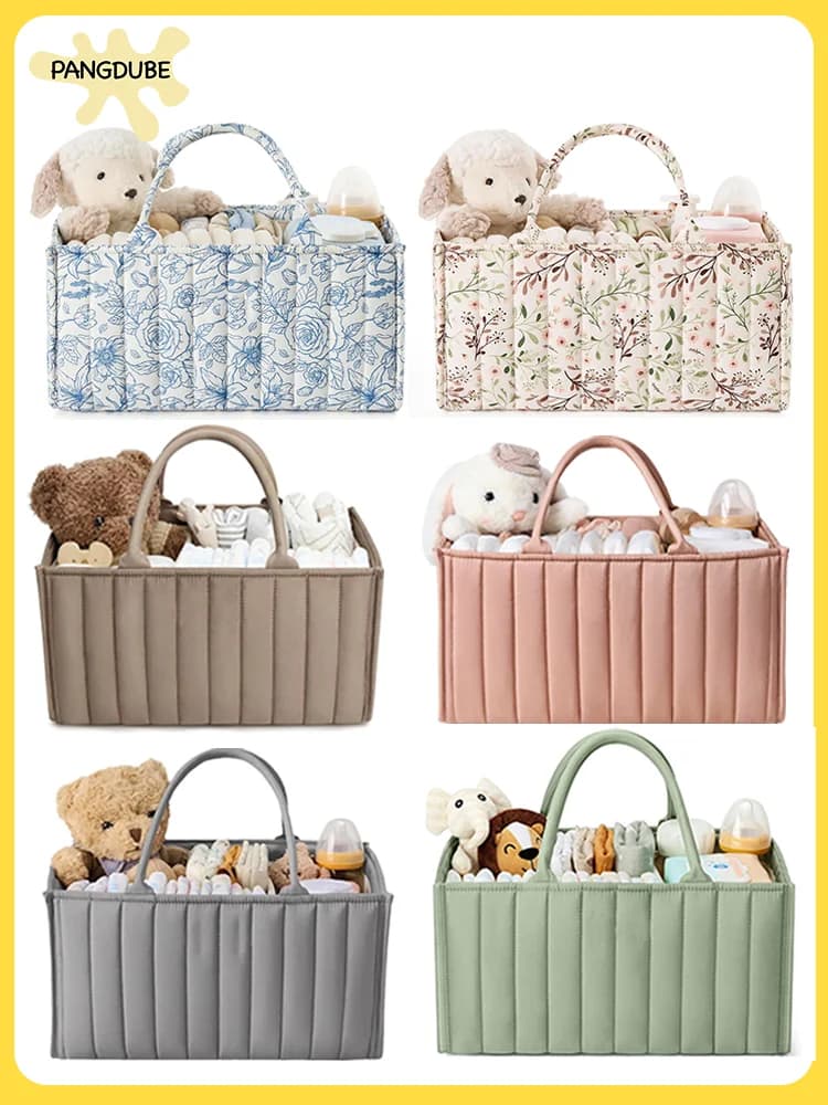PANGDUBE Sac à couches pour bébé, sac de rangement pour articles pour nouveau-nés, empiloirs et caddies, organisateur de couches, sac à couches