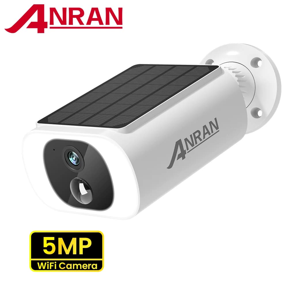 ANRAN-Caméra solaire d'extérieur, dispositif de sécurité domestique sans fil, avec batterie intégrée, vision nocturne, ne peut pas ajouter de