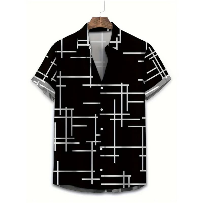 Nouvelles chemises de grande taille pour hommes, polyvalentes, confortables, respirantes, à manches courtes, chemises boutonnées, vêtements à la