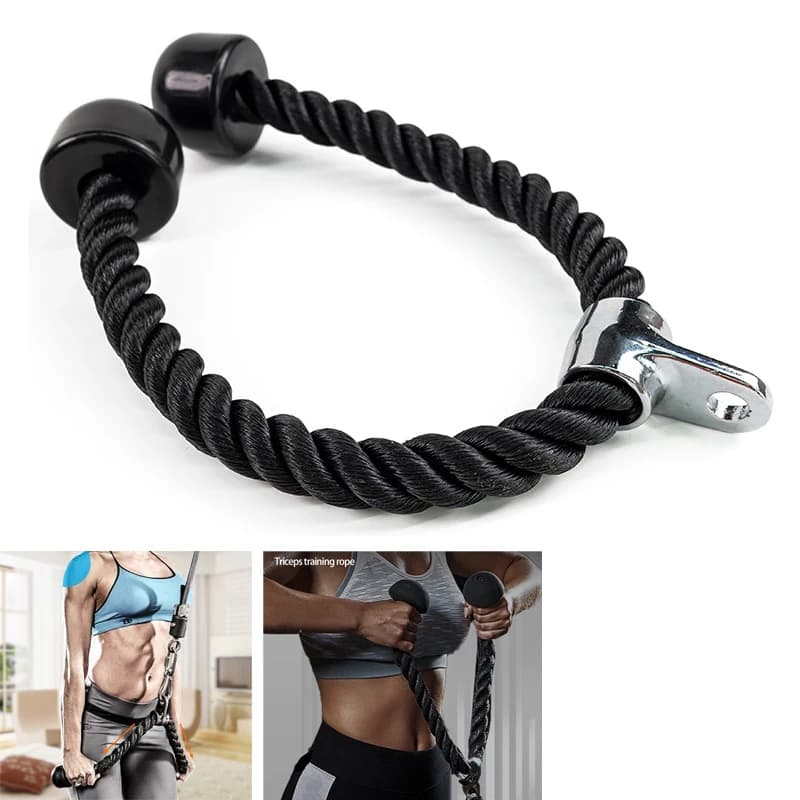 Corde à triceps pour biceps, cordon de traction, accessoires de gymnastique à domicile, équipement d'exercice de Fitness, tête simple/Double