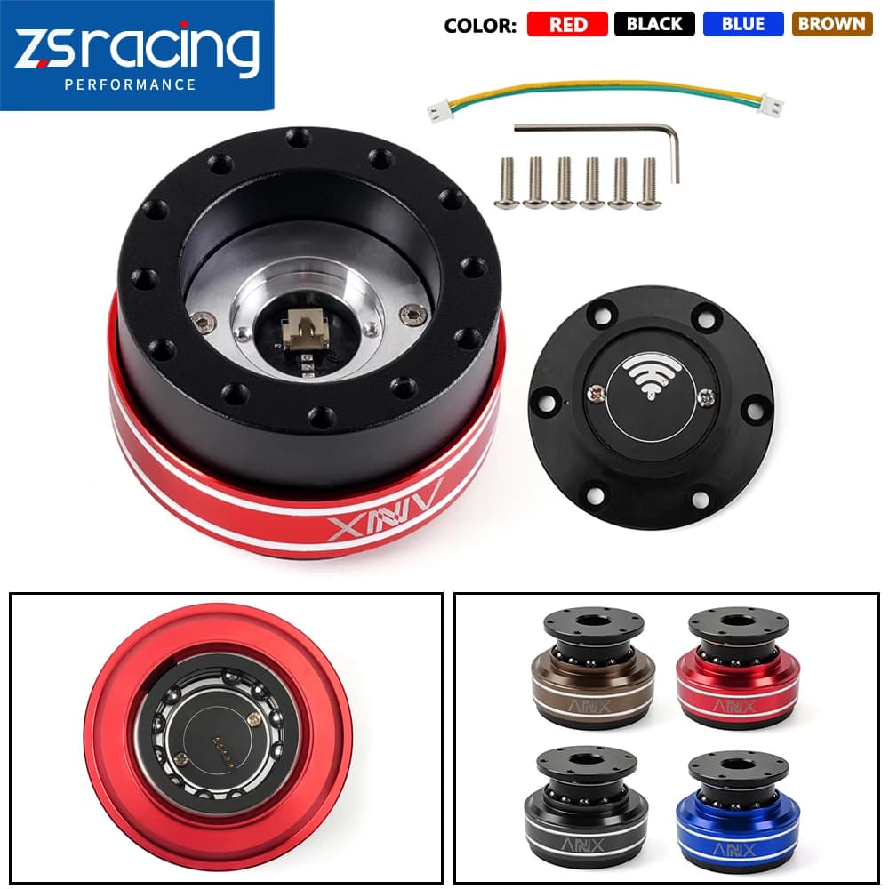 Volant de simulateur de jeu de course à 6 trous, 70/74mm, à dégagement rapide amélioré, en aluminium, pour camion Simagic Moza M10 A/Mini Euro