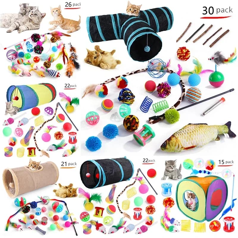 Jouets pour chat, boules pliables en forme de souris, chaton, Tunnel de jeu, Chat, tente amusante, fournitures de souris, Simulation de poisson,