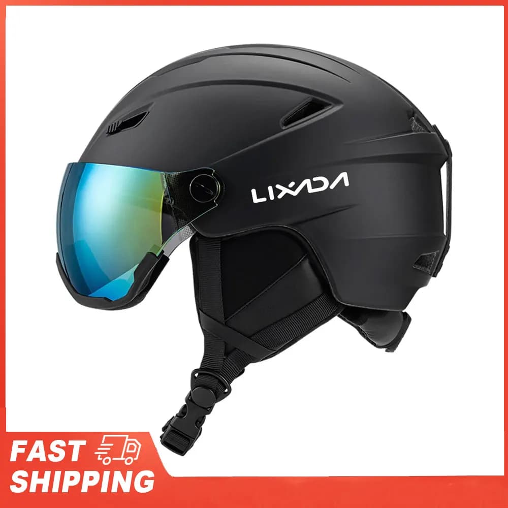 Casque de Snowboard pour femmes et casque de Ski intégré pour hommes avec lunettes à visière amovible casque de Ski de protection