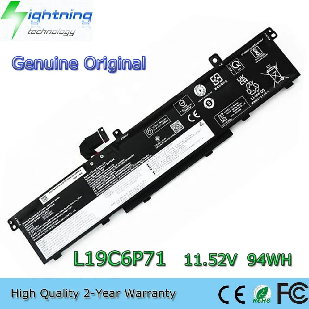Batterie originale pour ordinateur portable Lenovo ThinkPad T15G P15 P17 Gen 1, 11.52V, 94wh, 20SUS4BX00 20SQ L19L6P71, etc., nouveau