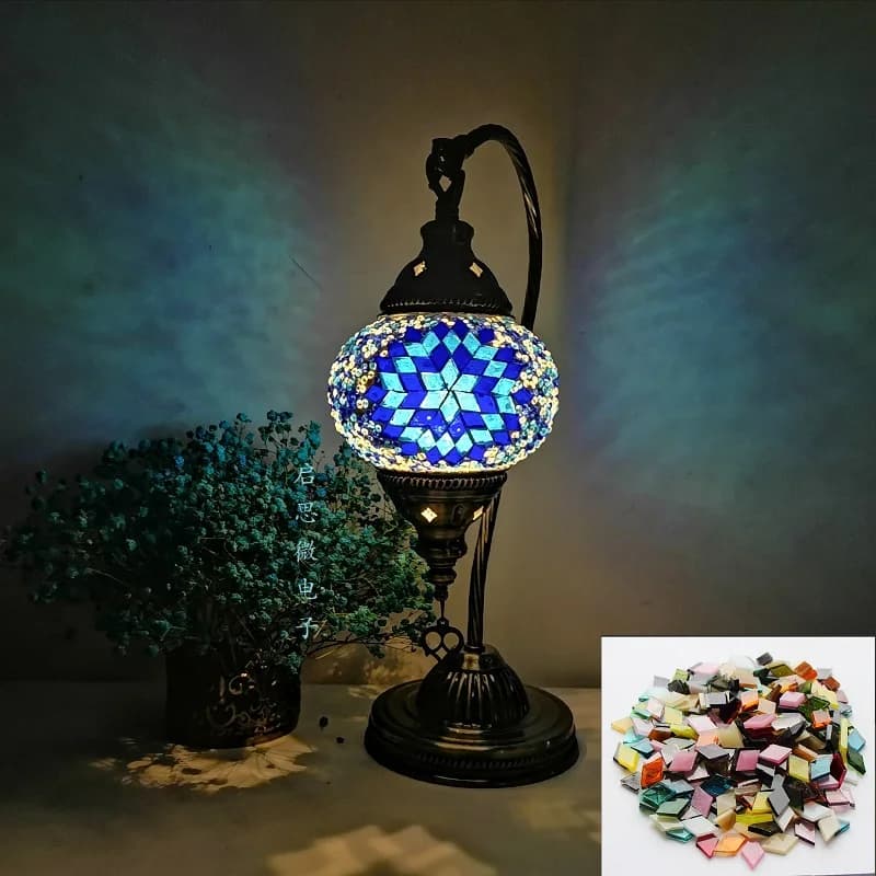 Lampe de nuit en mosaïque turque faite à la main pour les amoureux, cadeau d'anniversaire parent-enfant, fzTable Light Material GT, bricolage
