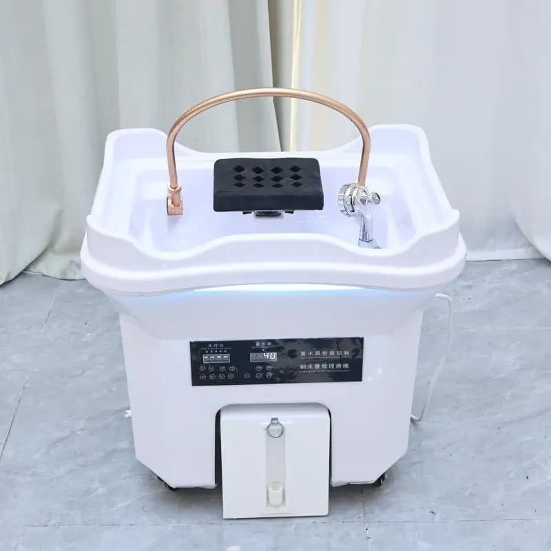 Nouveau lit de Spa, chaise de shampoing, Circulation d'eau, Mode de thérapie, réservoir d'eau usée intégré avec Machine de Fumigation à vapeur,