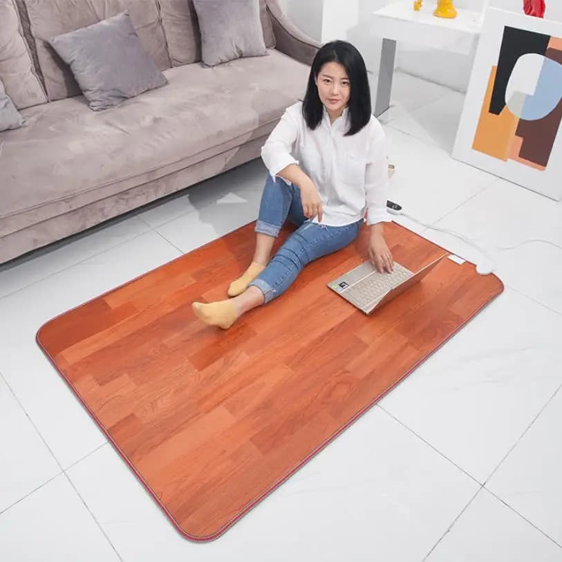 Coussin chauffant électrique de plusieurs tailles, 220V, chauffe-pieds thermique, tapis de sol chauffant, pour la maison et le bureau