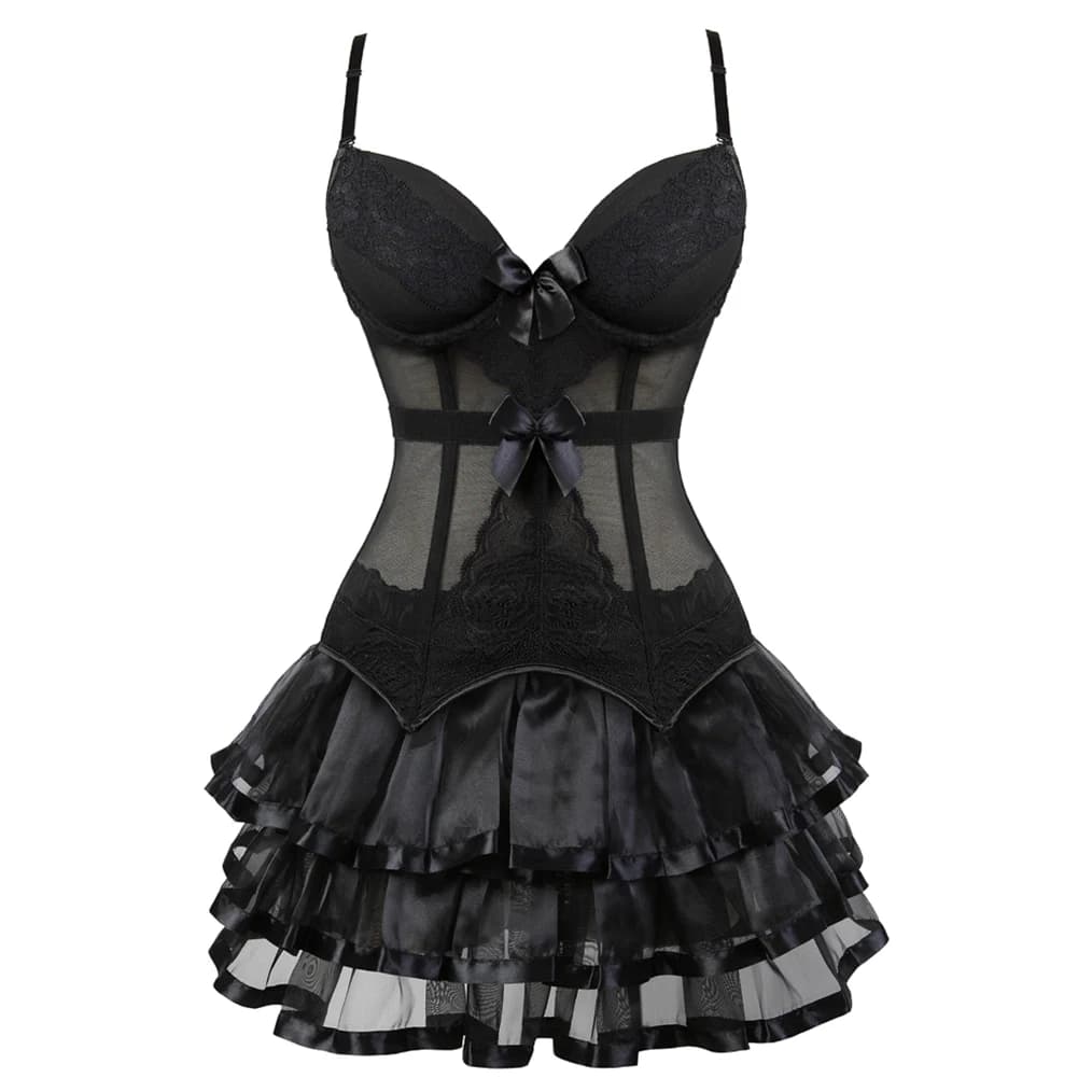 Corset gothique Sexy avec bretelles et jarretelles, ensemble deux pièces pour femmes minces, tenue de soirée à lacets, vêtements de club victorien