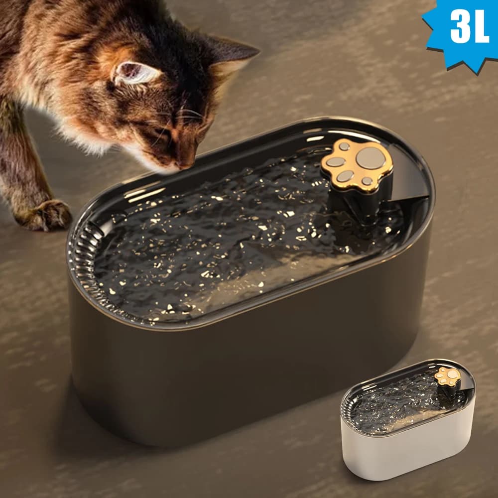 Fontaine d'eau pour animaux de compagnie, distributeur d'eau Intelligent, USB, électrique, silencieux, abreuvoir pour chat, lumière LED 3L, Ultra