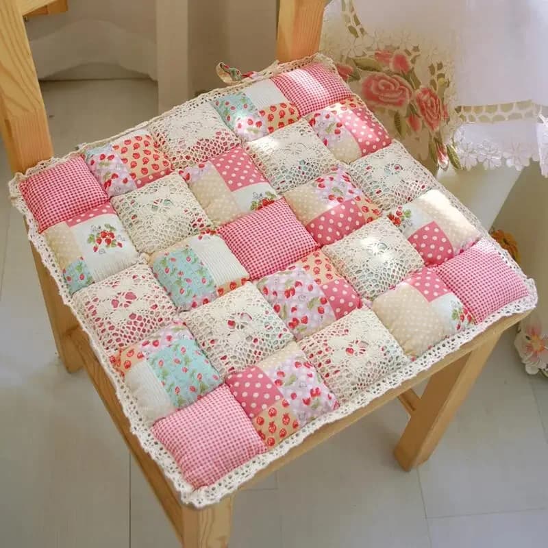 Coussin de siège carré en coton style fleuri, 40x40cm, pour canapé, voiture, cuisine, maison, chaise, coussins en polymères pour s'asseoir,