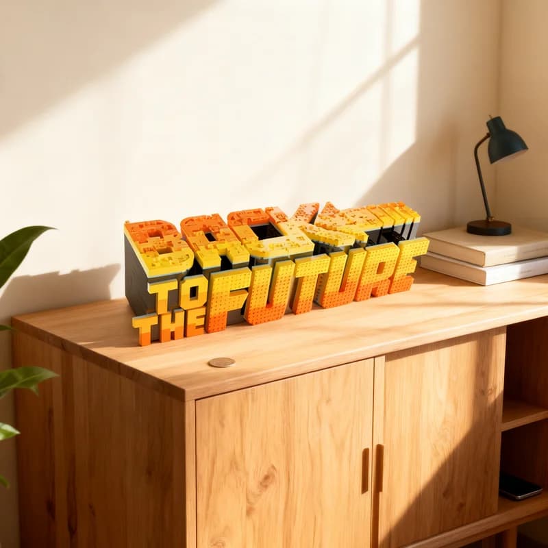 3199 pièces MOC Retour vers le Futur Modèle 3D Créateur de Titres Blocs de Construction Jouet Cadeau Créatif Présentoir de Collection Bureau